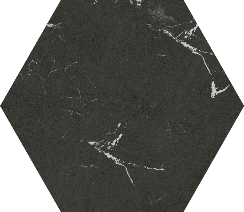 Apini 10" Hexagon  Marble Look Tile