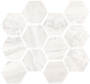 Paradiso Maxi 4" Hex Mosaic Marble Look Tile