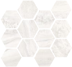 Paradiso Maxi 4" Hex Mosaic Marble Look Tile