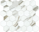 Calacatta Borghinin Next Hexagon Marble Look Tile