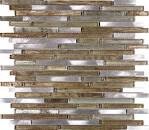 Glass Tile Baguette Glass Metal Mix