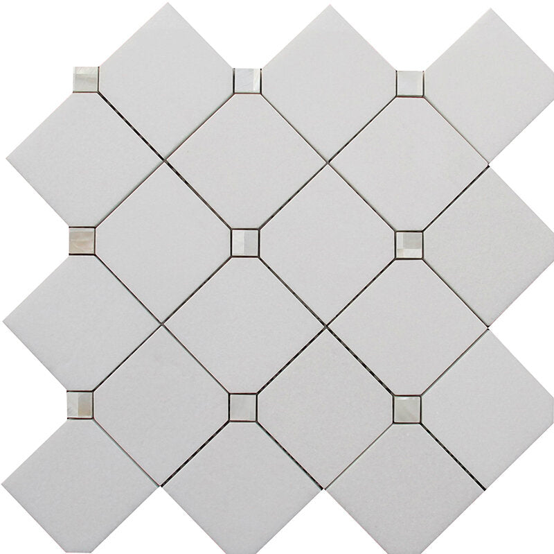 Alaska Pearl Square Mosaic Tile
