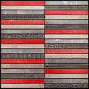 Artistic Golden Line 6 Mosaic Tile