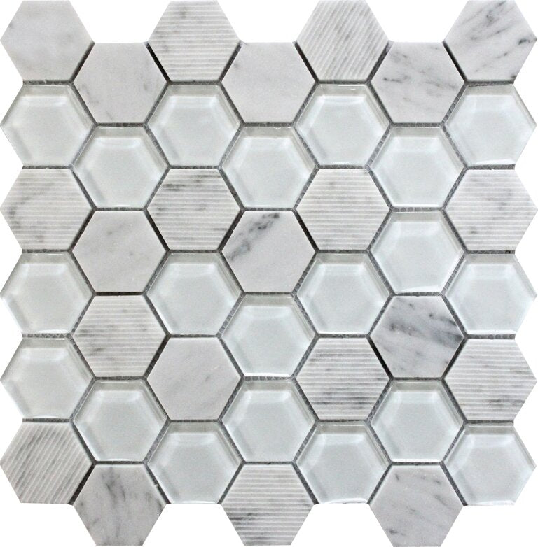 Bali Mantra - Hexagon Mosaic Tile