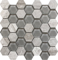 Bali Mantra - Hexagon Mosaic Tile