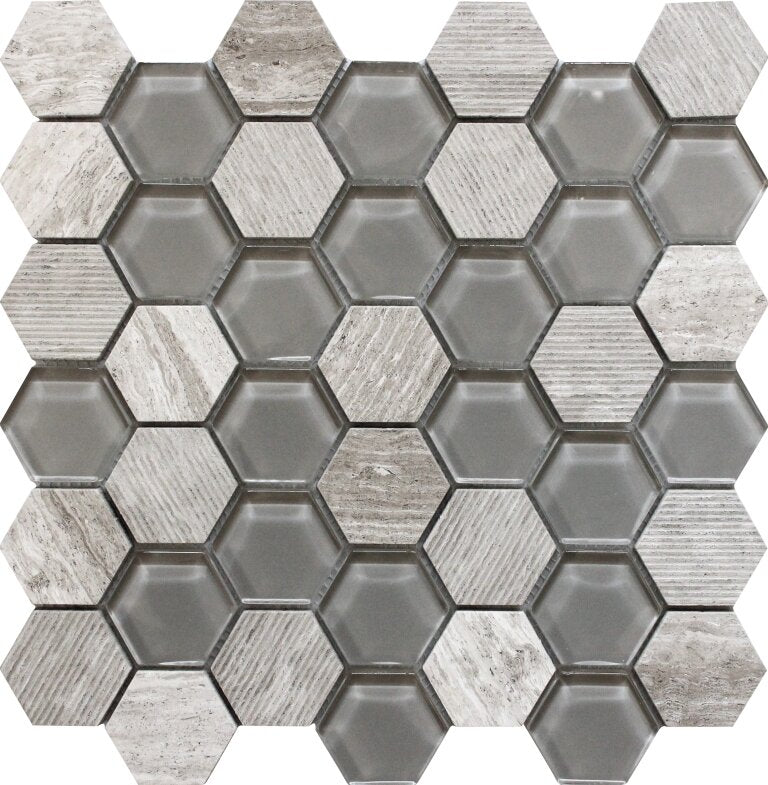 Bali Mantra - Hexagon Mosaic Tile