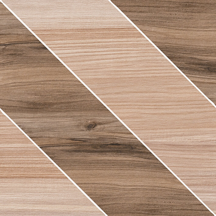 Koru Line Decor Wood Look Porcelain Tile