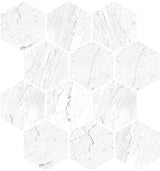 Marbles Hexagon Mosaic Tile "Polished"
