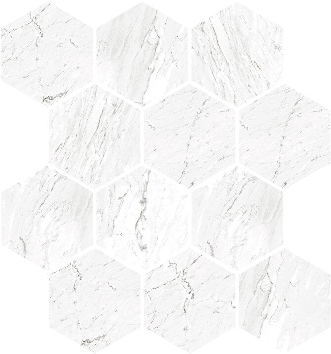 Marbles Hexagon Mosaic Tile "Polished"