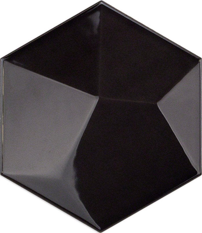 Hexagono Tile Piramidal Brillo