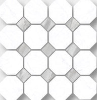 Carrara Marble Look Tile Ottagona