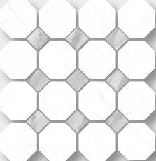 Carrara Marble Look Tile Ottagona