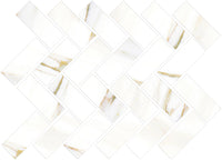 Cava Herringbone Mosaic Marble Look Tile