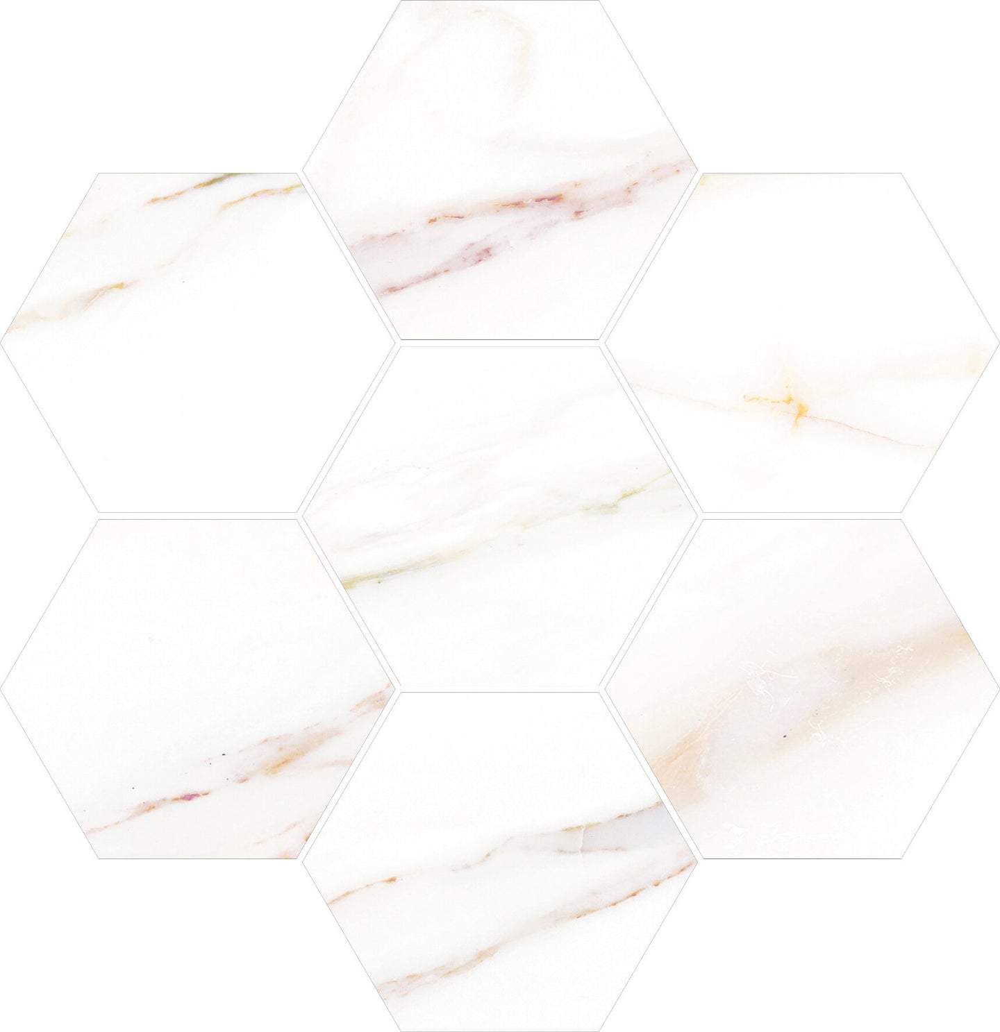 Cava Esagona Mosaic Marble Look Tile