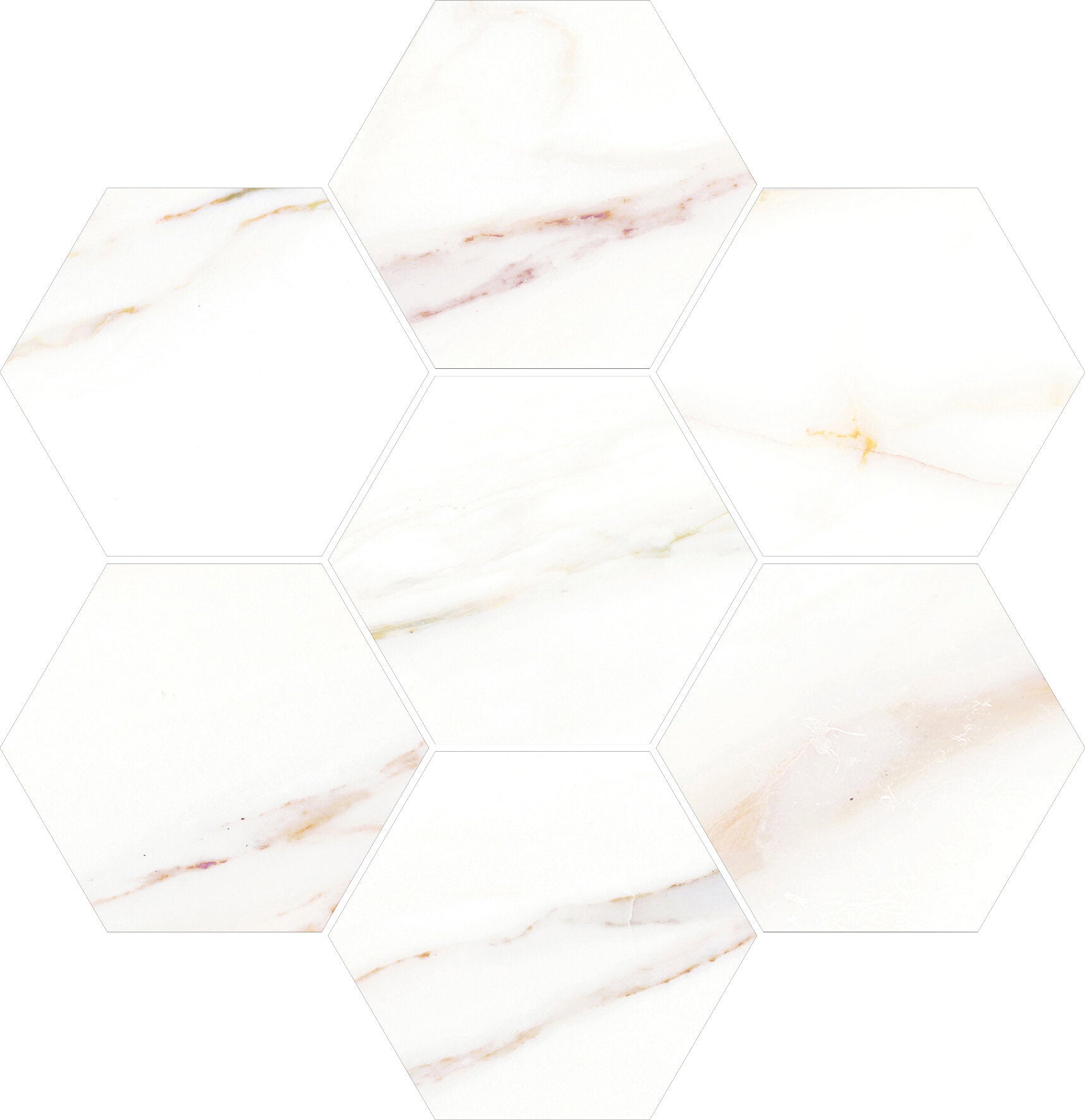 Cava Esagona Mosaic Marble Look Tile