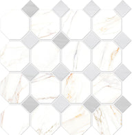 Cava Ottagona Mosaic Marble Look Tile