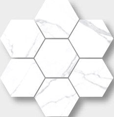 Statuario Marble Look Tile Hex