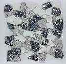Mini Opus Terrazzo Marble Mix Mosaic 12" x 12" - White, Grey and Black