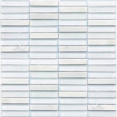Artistic Purity 1 Mosaic Tile - 11.8" x 11.8" - White
