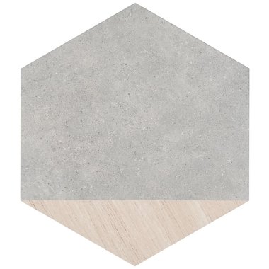 Piaka Hexagon Tile 13" x 14" - Wood Gray
