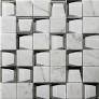 Marble and Glass Tile Mix Mosaic 12" x 12" - White