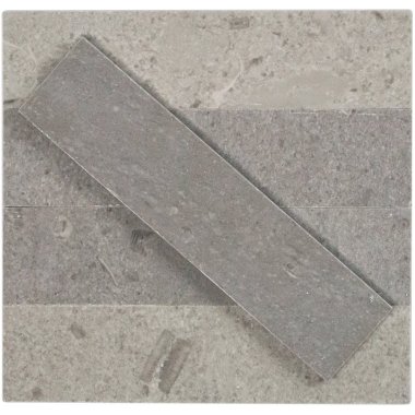 Stone Brushed Tile 2" x 8" - Lady Gray
