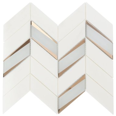 Giazza Chevron Tile 10.82" x 13.3" - Golden