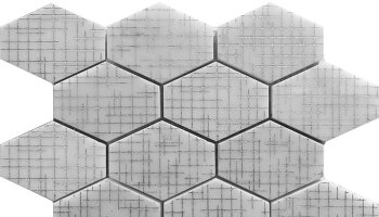 Artistic Hex 3 - Hexagon Mosaic Tile - 11.6