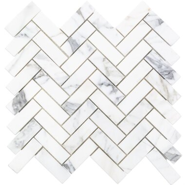 Calacatta Herringbone Tile 11.87" x 13.44" - Calacatta