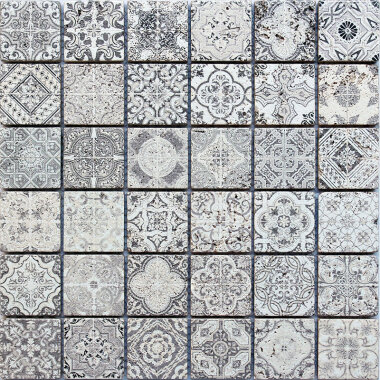 Artistic Festival 2 Mosaic Tile - 11.8" x 11.8" - Beige