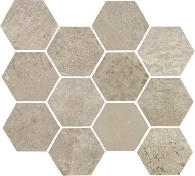 Concrete Hexagon Mosaic 11.69" x 12.4" - Ash Grey