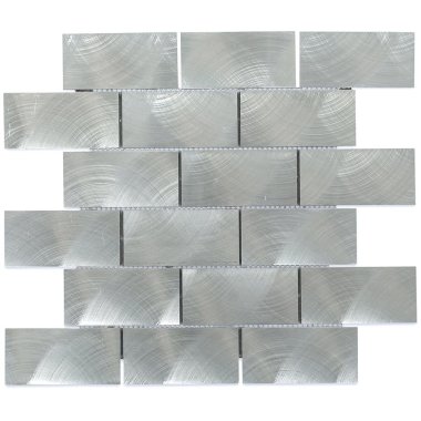 Aluminum Mosaic Tile 12" x 12" - Silver