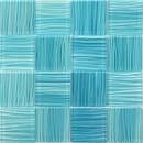 Glass Tile Pool Striped Mosaic 12" x 12" - Aquamarine