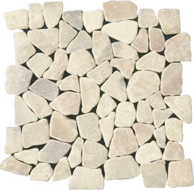 Marble Stone Tile Opus Mosaic Interlocking 12" x 12" - Onyx White