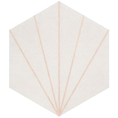 Piaka Hexagon Tile 13" x 14" - Beams White