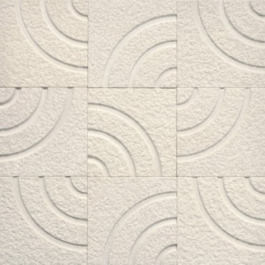 Stone Tile Sandstone Circle Design 4" x 4" - Sand Blasted Beige