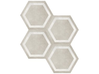 Form Hexagon Frame Tile 7" x 8" - Sand