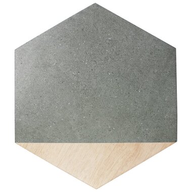 Piaka Hexagon Tile 13" x 14" - Wood Graphite