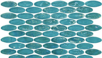 Hakatai Glamour Gl Tile Glamour Gl Tile Oval 1 15 16 X 3 4 008 Bahama Blue