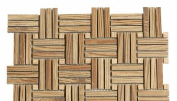 Ceramic Basket Weave Wood Look 12