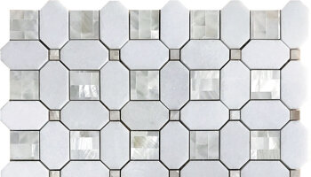 Alaska Alaskan Pearl Mosaic Tile - 12.2