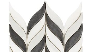 Water Jet Floret Chevron Tile 12