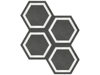 Form Hexagon Frame Tile 7" x 8" - Graphite