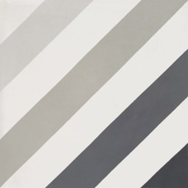 Bati Orient Cement Tile Decor Modern Diagonal 8" x 8" - Off White/Black/Grey