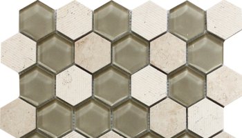 Bali Mantra - Hexagon Mosaic Tile - 11.8