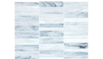 Baroque Random Stacked Mosaic Tile - Carrara