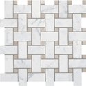 Eon Tile Twist Mosaic 1.5" x 2.5" - Carrara