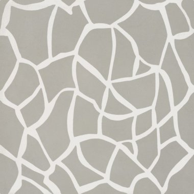 Bati Orient Cement Tile Decor Modern Web 8" x 8" - Light Grey/Off White