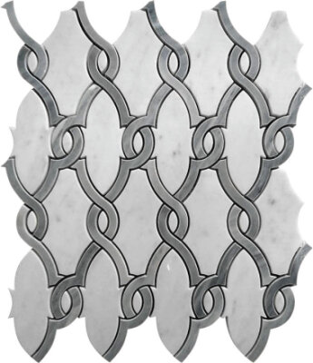 Waterjet Trellis 15 10.8" x 11.8" - White, Gray