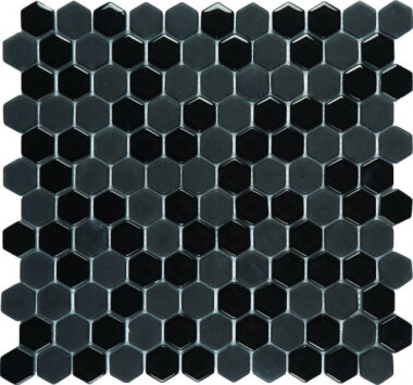 Marble Stone Tile Glass Mosaic 12" x 12" - Black